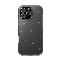 Pink Tiny Hearts Print Phone Case