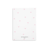 Pink Tiny Hearts Pattern  Puffy Hardcover Notebook