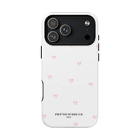 Pink Tiny Hearts Pattern (MagSafe) Phone Case