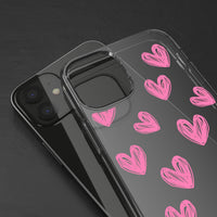 Pink Heart Doodles Design Phone Cases