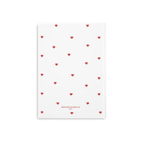 Red Heart Pattern Puffy Journal
