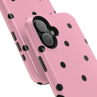 Pink With Black Polka Dots V2 (MagSafe) Phone Case