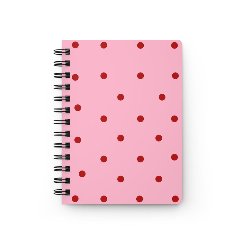 Pink with Red Polka dots V2 Spiral Bound Journal