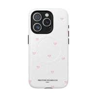 Pink Tiny Hearts Pattern (MagSafe) Phone Case