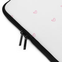 Pink Tiny Hearts Pattern Laptop Sleeve