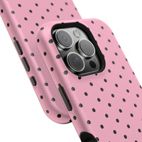 Pink With Black Polka Dots (MagSafe) Phone Case