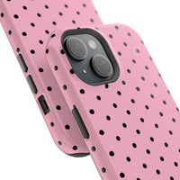 Pink With Black Polka Dots (MagSafe) Phone Case