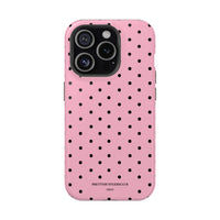 Pink With Black Polka Dots (MagSafe) Phone Case