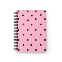 Pink with Black Polka Dots V2 Spiral Notebook